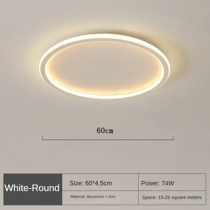 Scandinavian Round Ceiling Lamp - AuroraSphere