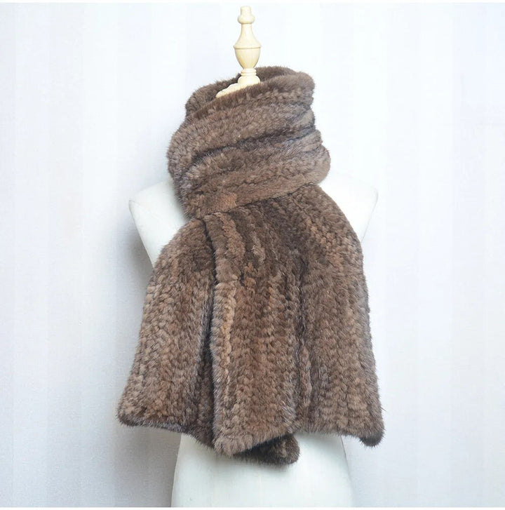 Sammy Jackson™ Knitted Scarf | Warm and stylish mink fur scarf