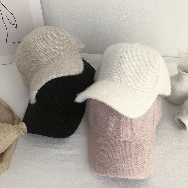 Warme dames baseballcap met imitatiebont voor de herfst en winter - Lorena