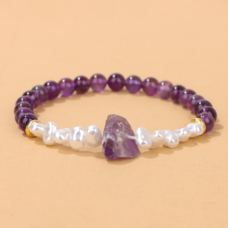Natural Crystal Bead Bracelet - Eline