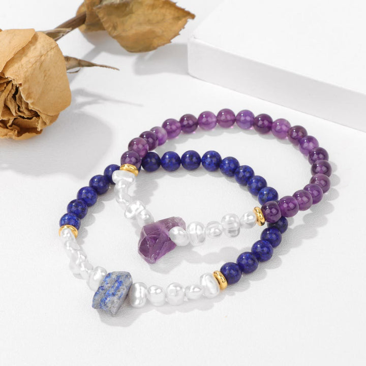 Natural Crystal Bead Bracelet - Eline