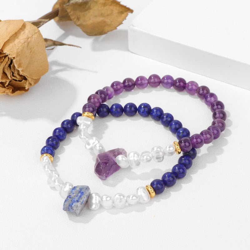 Natural Crystal Bead Bracelet - Eline