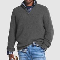 Business-Casual Men's Zip-Up Sweater - Vincent