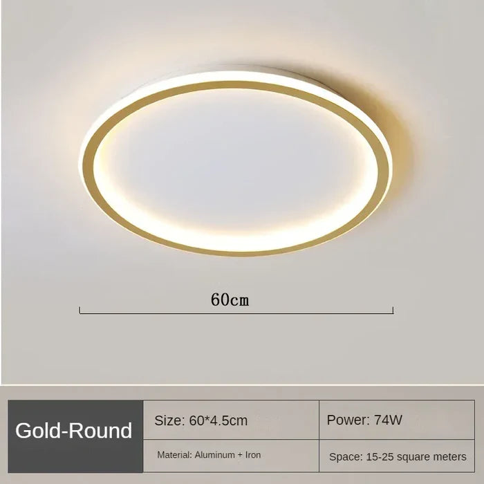 Scandinavian Round Ceiling Lamp - AuroraSphere