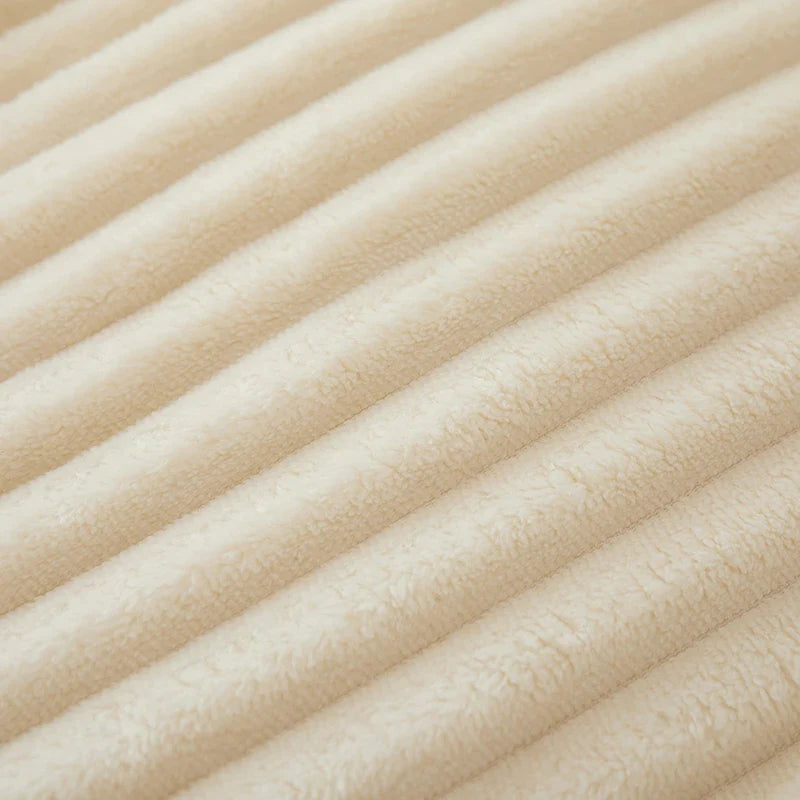 Wide Striped Flannel Fleece Blanket - CozyStripe