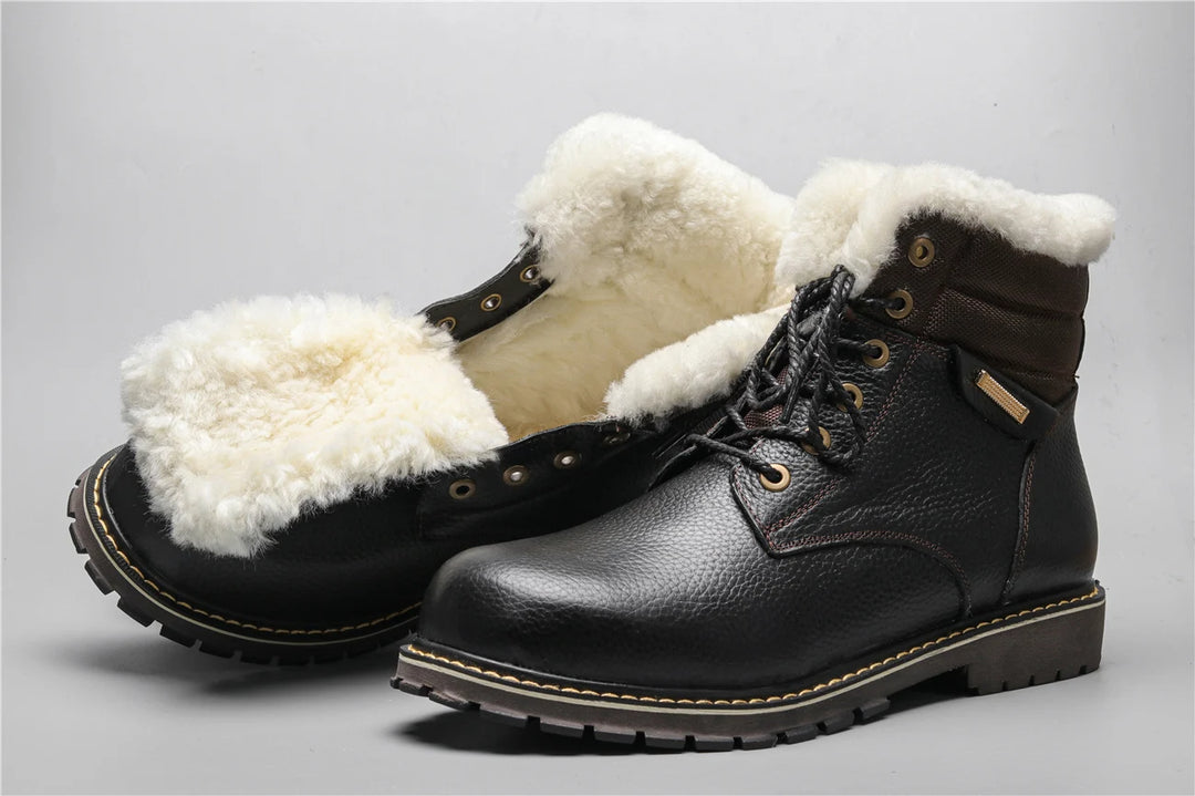 Sammy Jackson™ Leren Winterlaarzen | Met heerlijk warme wollen voering