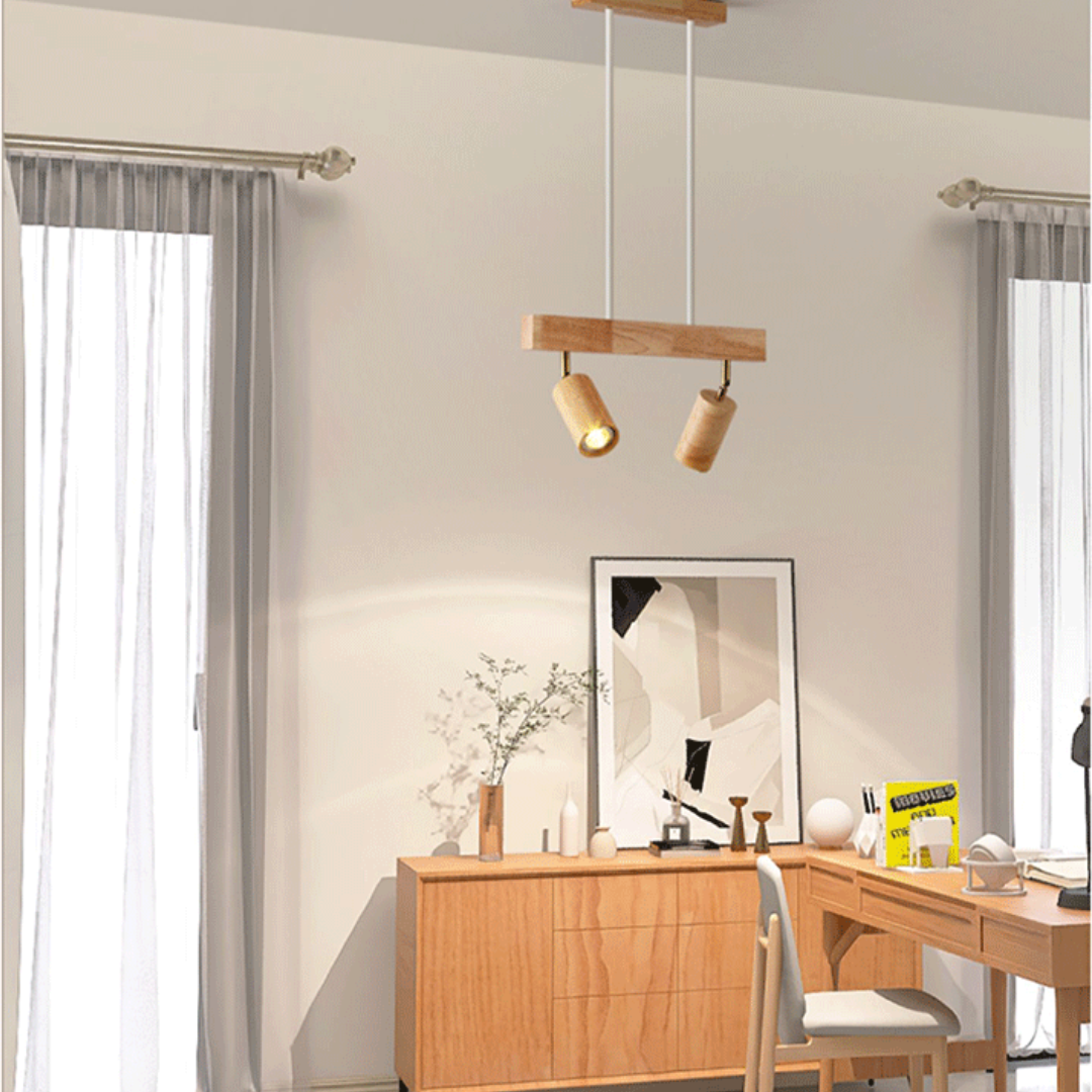 Adjustable Wooden Ceiling Spot Lamp - EcoLux