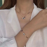 Evil Eye Necklace and Bracelet Set - Amira