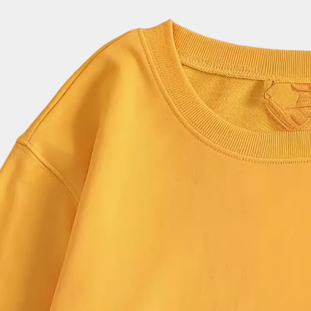 Żółta damska bluza z nadrukiem kwiatowym - Fleur
