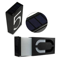 Illuminated House Number Powered by Solar Energy - SolarSign