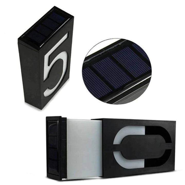 Illuminated House Number Powered by Solar Energy - SolarSign