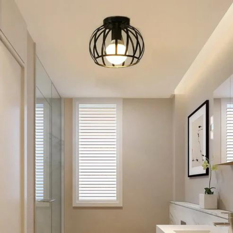 Trendy Industrial Ceiling Lamp with Open Design - ForgeLight