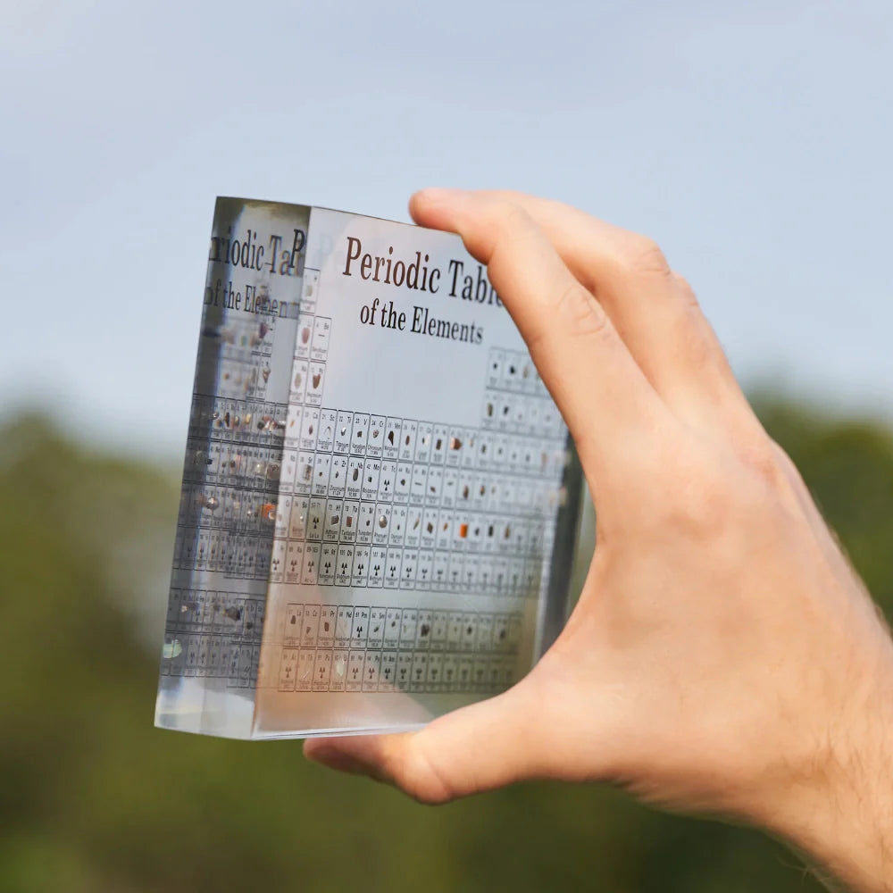 Illuminated Periodic Table with Real Elements - Elementa