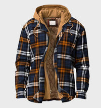 Warme herenjas met patroon en capuchon – HeatStyle