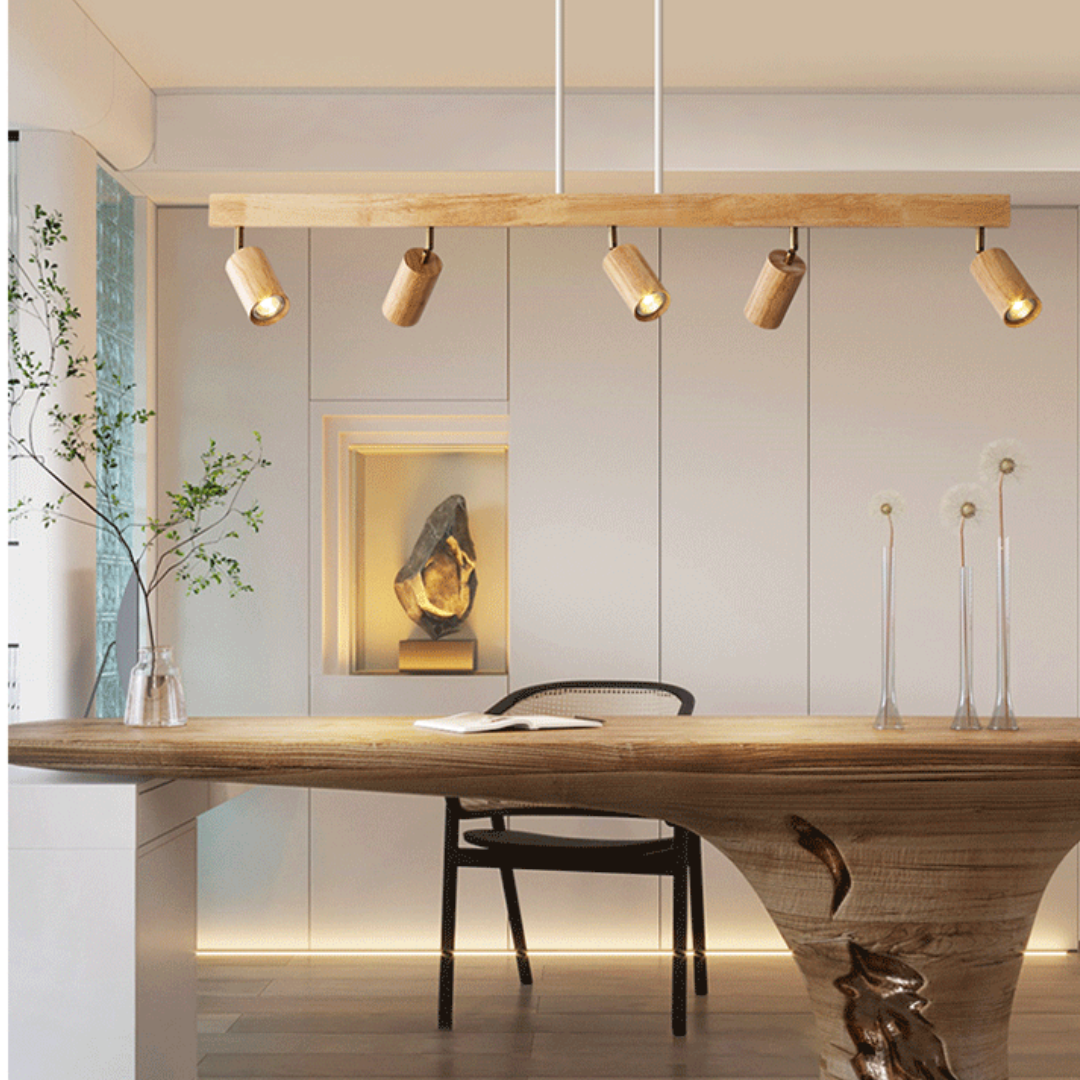 Adjustable Wooden Ceiling Spot Lamp - EcoLux