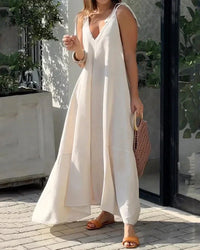 Beach dress with V-neck and airy fit – Krissy