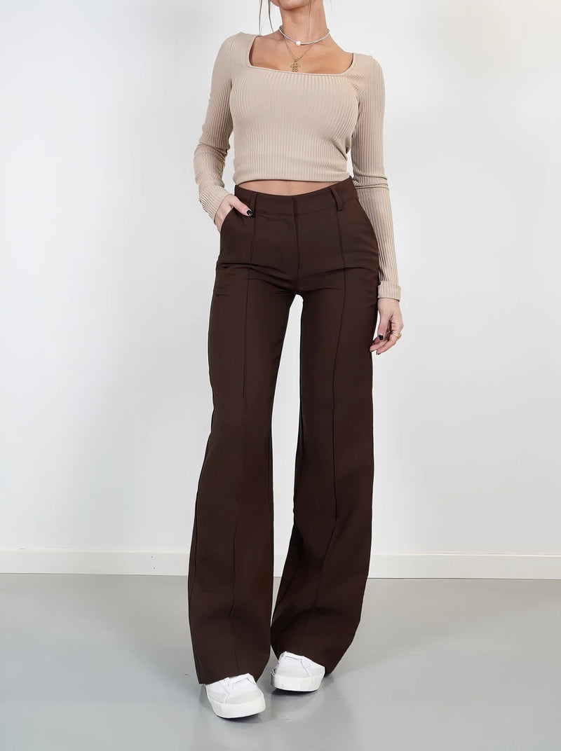 Stylish High-Waisted Pants - Luna