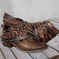 Vintage wsuwane damskie botki - Nora