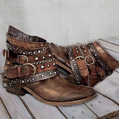 Vintage wsuwane damskie botki - Nora