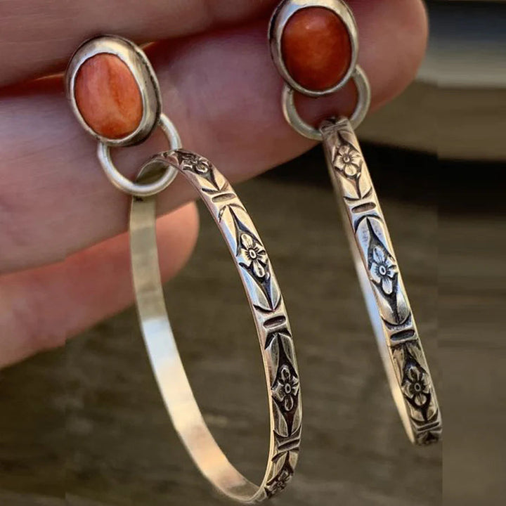 Boho Vintage Onyx Earrings - Esme