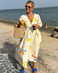 Oversized V-hals Zomerkleed – Amara