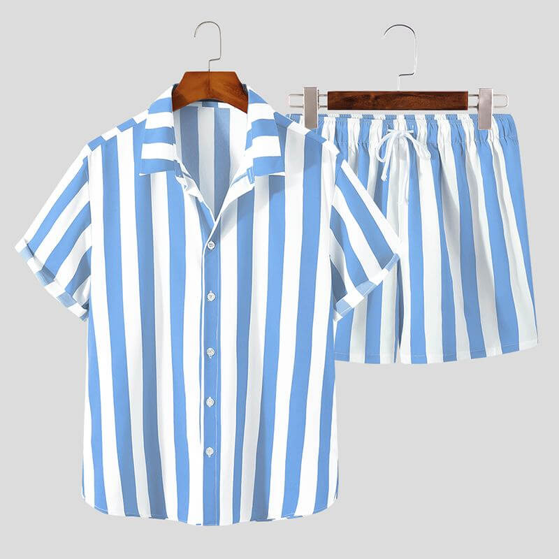 Stijlvol heren zomer-set met strepenpatroon - StreifenFrisch