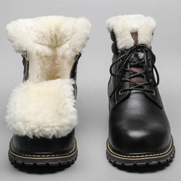 Sammy Jackson™ Leren Winterlaarzen | Met heerlijk warme wollen voering