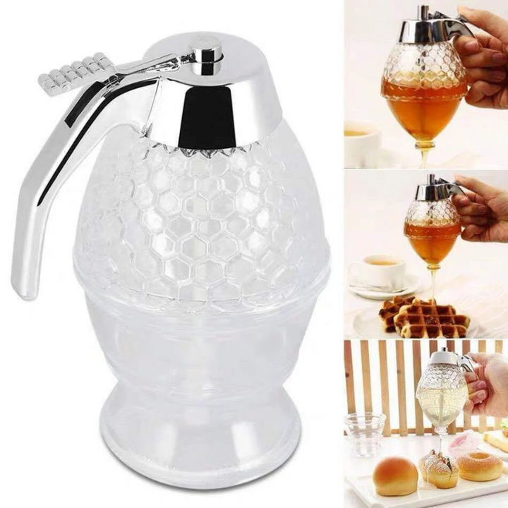 Stijlvolle Honingdispenser met Druppelvrije Technologie - AmberDrop