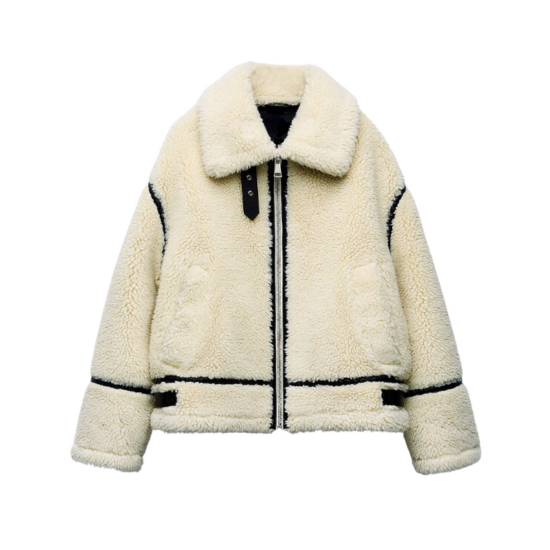 Teddy Pilot Jacket - Dilara | Trendy, Warm, Oversized & Stylish!