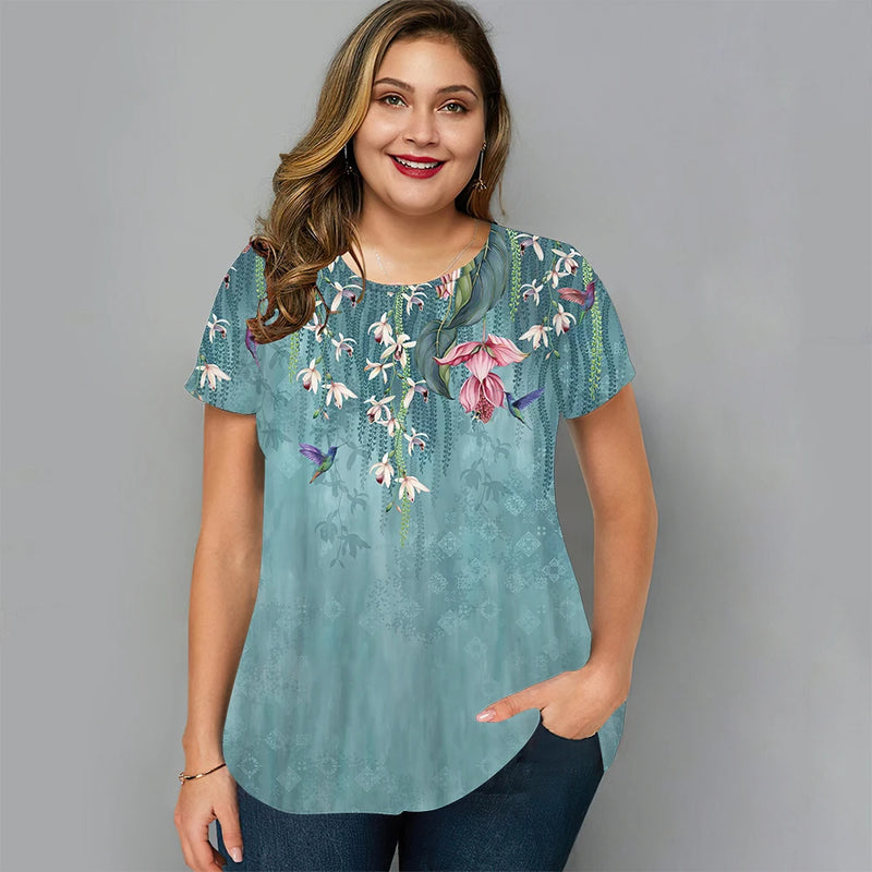 Sammy Jackson™ Loïs Plus-Size T-Shirt | Cheerful & Summery