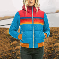 Colorful Quilted Women's Jacket with Hood – Ylva
