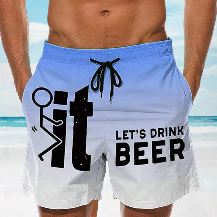 Hawaii Men's Swim Shorts with Elastic Waist – Fabio