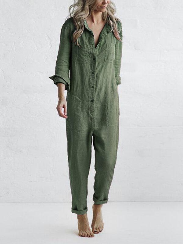 Casual Jumpsuit – Liv | 100% Katoen, Met Handige Zakken