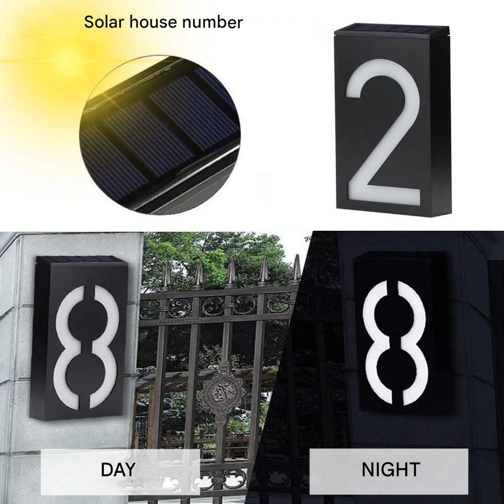 Illuminated House Number Powered by Solar Energy - SolarSign