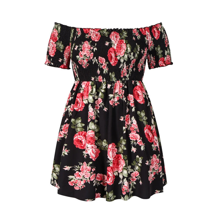 Sammy Jackson™ Lolita Off-Shoulder Zomerjurk | Stijlvol & Fleurig