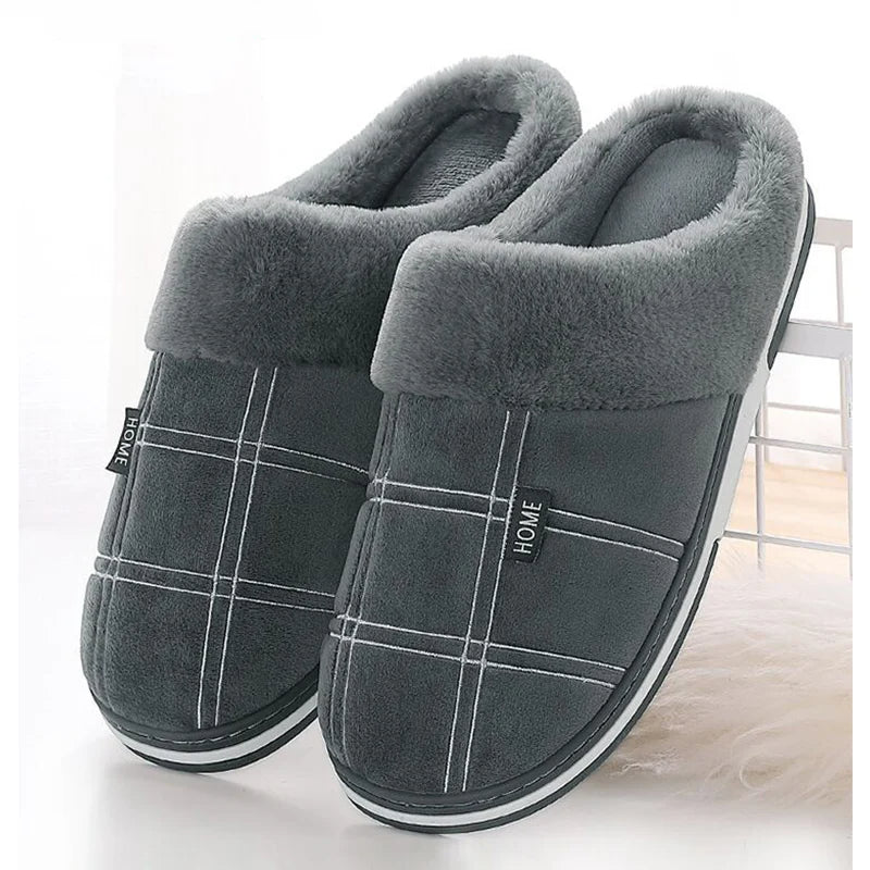 Sammy Jackson™ Check Instappers | Fluweelzachte geruite pantoffels