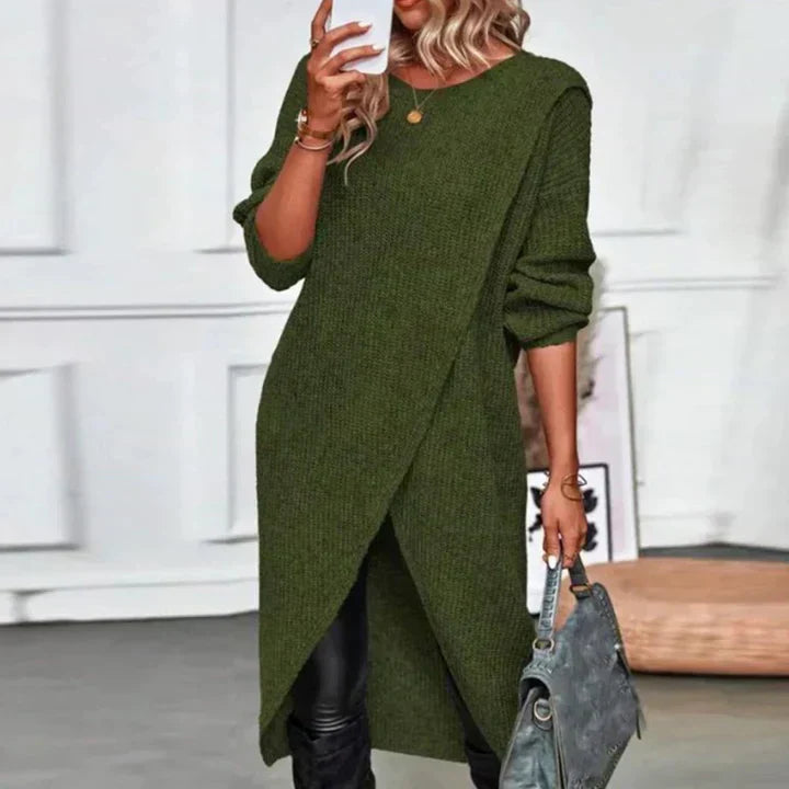 Knitted Dress with Wrap Look – Maribelle