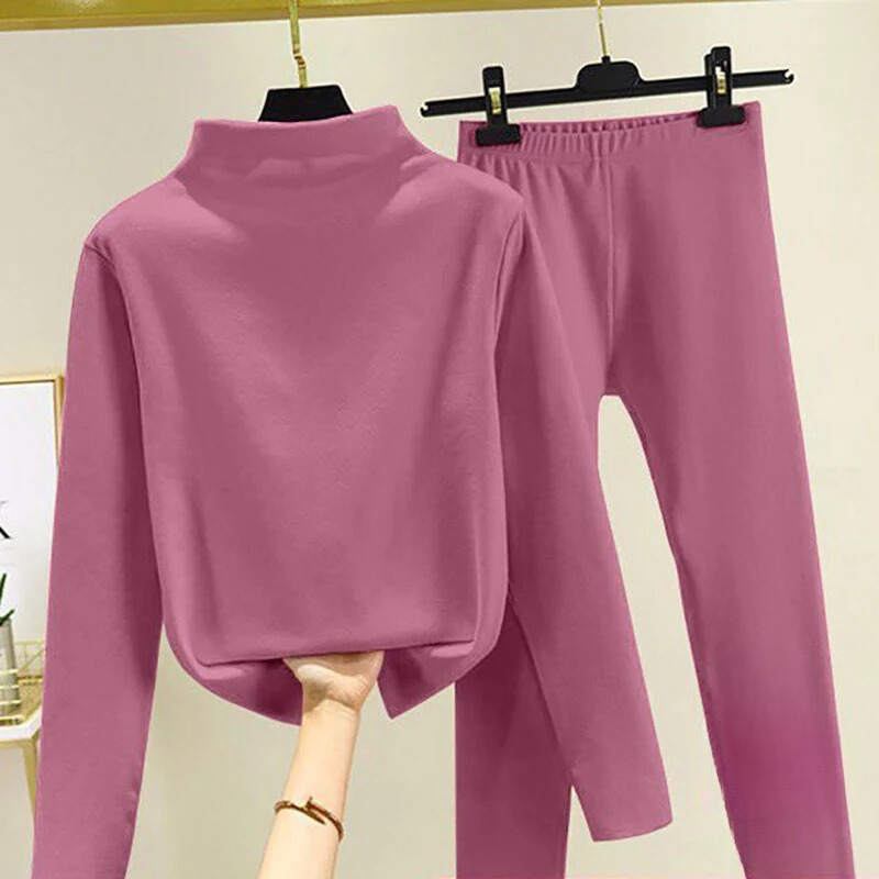 Tweedelige Dames Winter Set met Fleece Pullover en Broek – Eva
