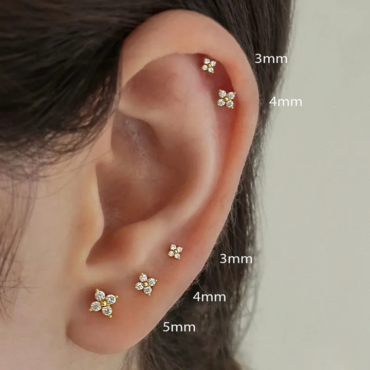 Delicate Flower Stud Earrings - Sophie