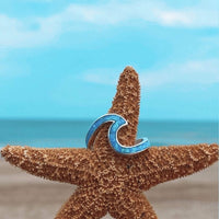 Ocean Waves Ring of Opal and Silver - Livia