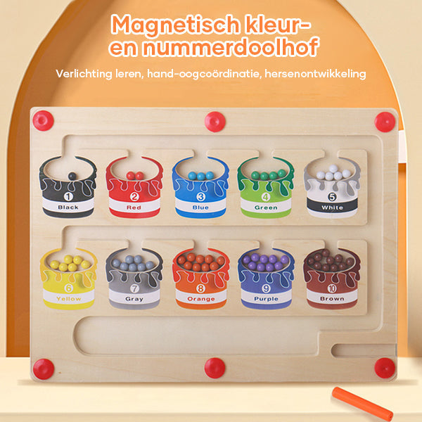 Magnetic Learning Maze for Color and Number Recognition - MazeMagic