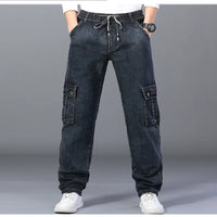 Sammy Jackson™ Winterjeans | Warme plus size spijkerbroek met meerdere zakken