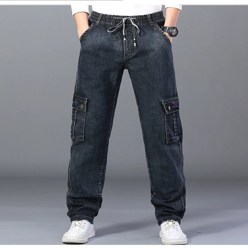 Sammy Jackson™ Winterjeans | Warme plus size spijkerbroek met meerdere zakken