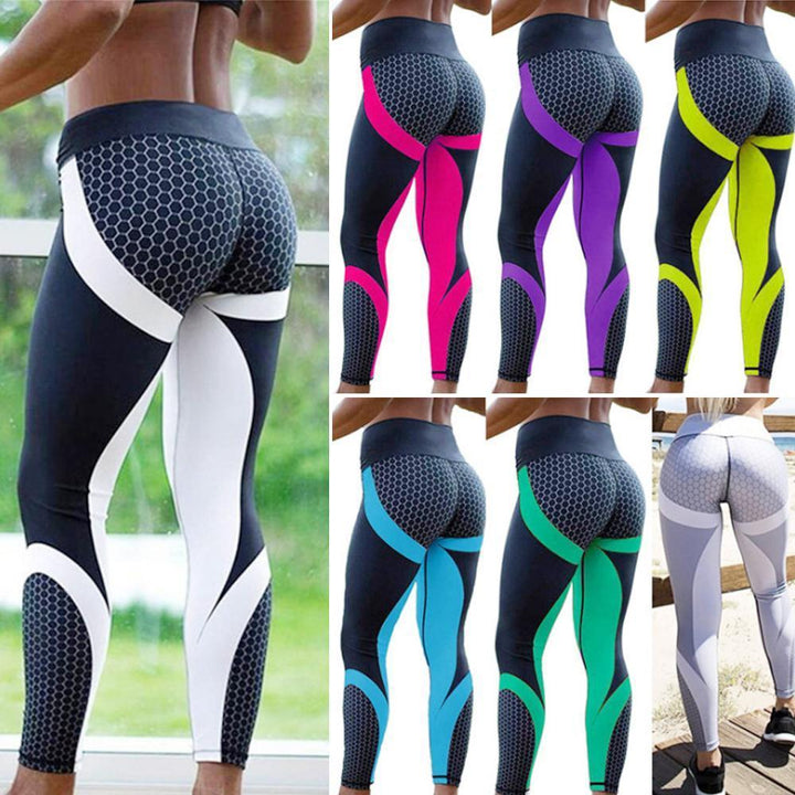 High Waist Dames Yoga Legging met Geometrisch Patroon – Aurora