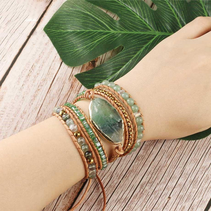 Detoxifying Fluorite Wrap Bracelet - Iris