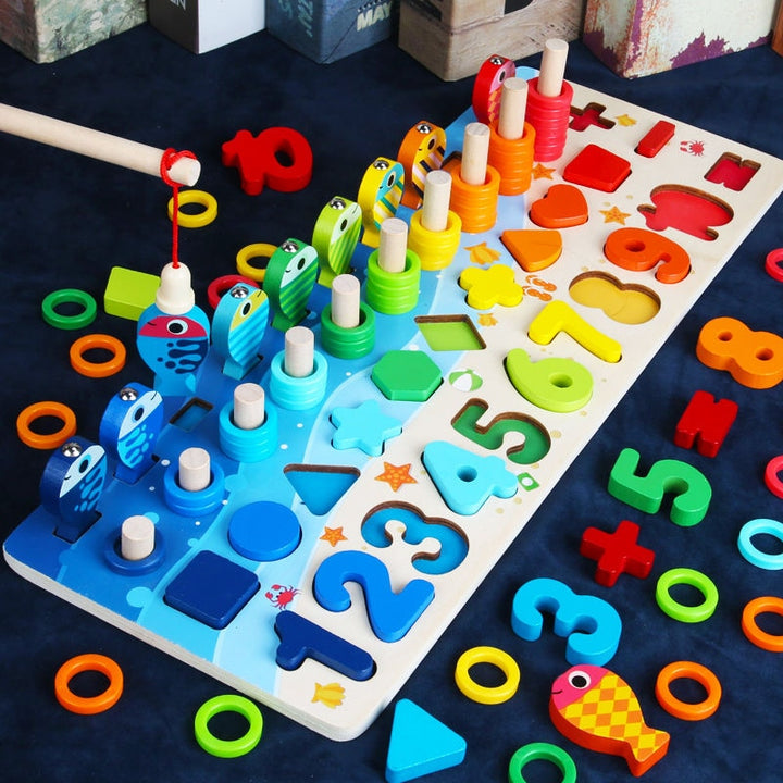 Montessori Tablica do Zabawy dla Maluchów - Drewniane Safari do Zabawy