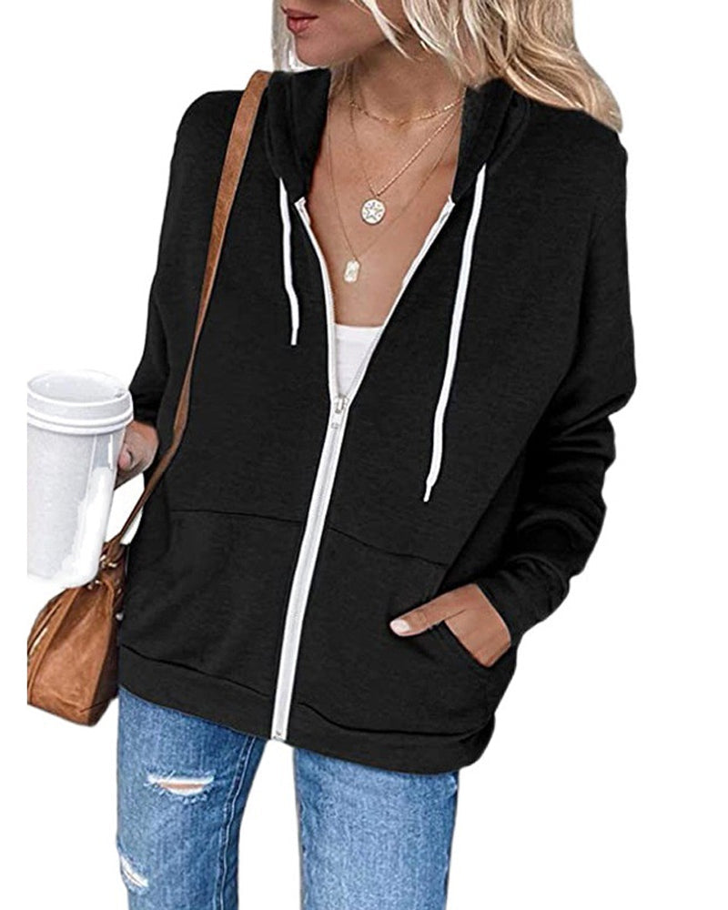 Solid Women's Cardigan with Pockets - Emma