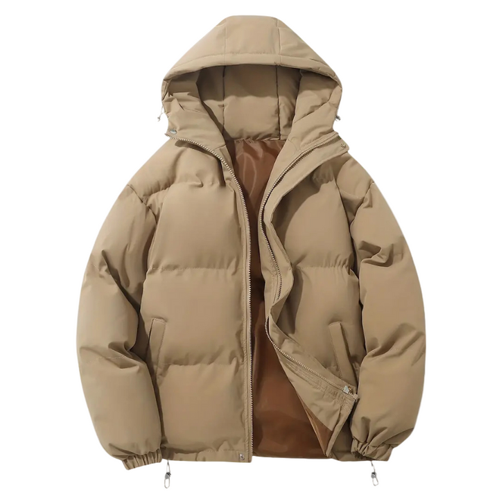 Padded men's puffer jacket with hood – Elias