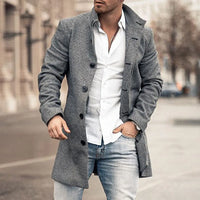 Sammy Jackson™ Long Jacket | Casual winter jacket with button closure