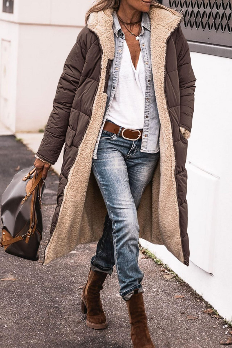 Trendy Reversible Women's Winter Coat - Sofia